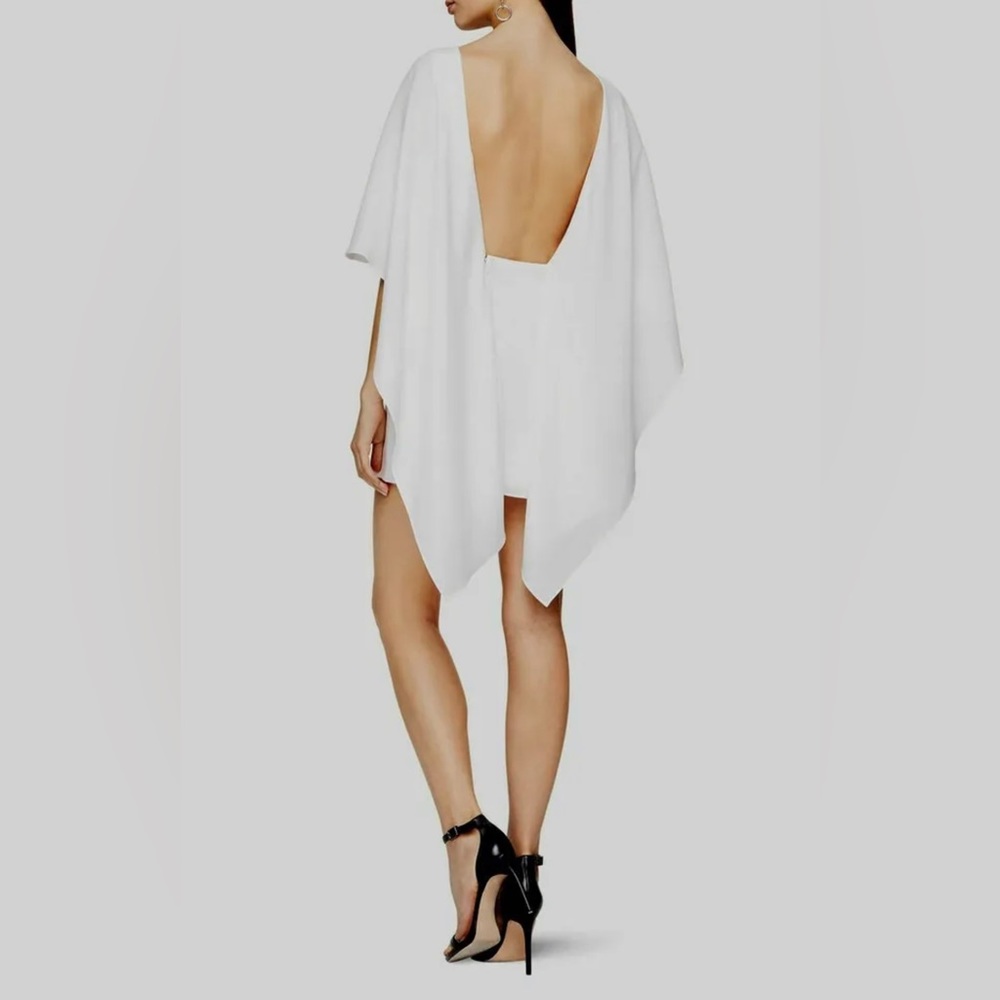 NWT BCBGMAXAZRIA “Jamey” White Open-Back Cape Dress 🤍 - Picture 5 of 12